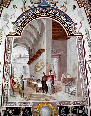 Bernardino Barbatelli detto il Poccetti, L’architetto (Firenze – Uffizi)).